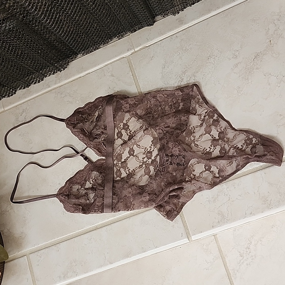 🤎 VICTORIA'S SECRET Dark Iron Lace TEDDY 🤎